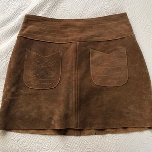Cow suede free people skirt!
